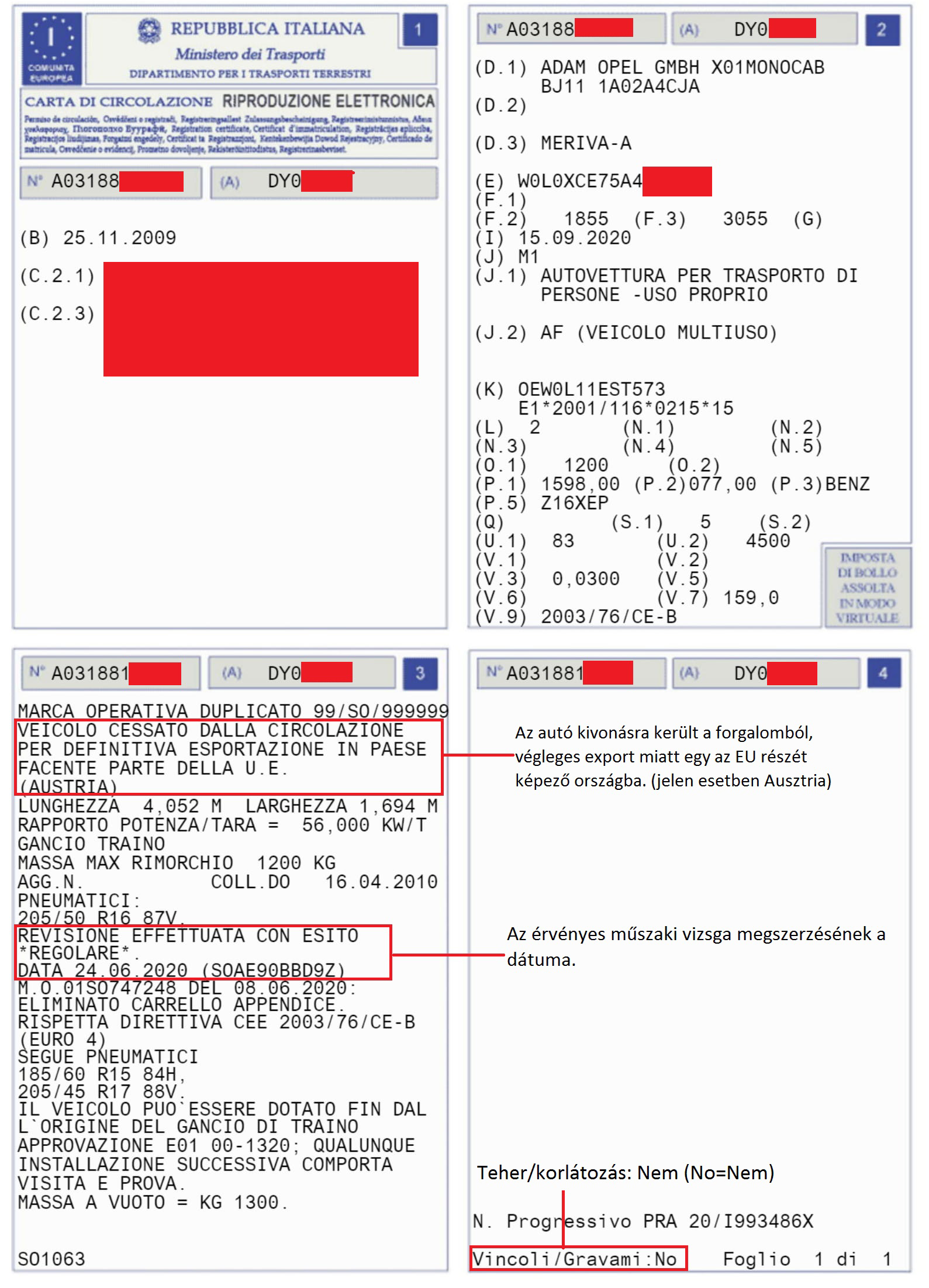 az új, egységesített dokumentum, a fontos változások jelölve